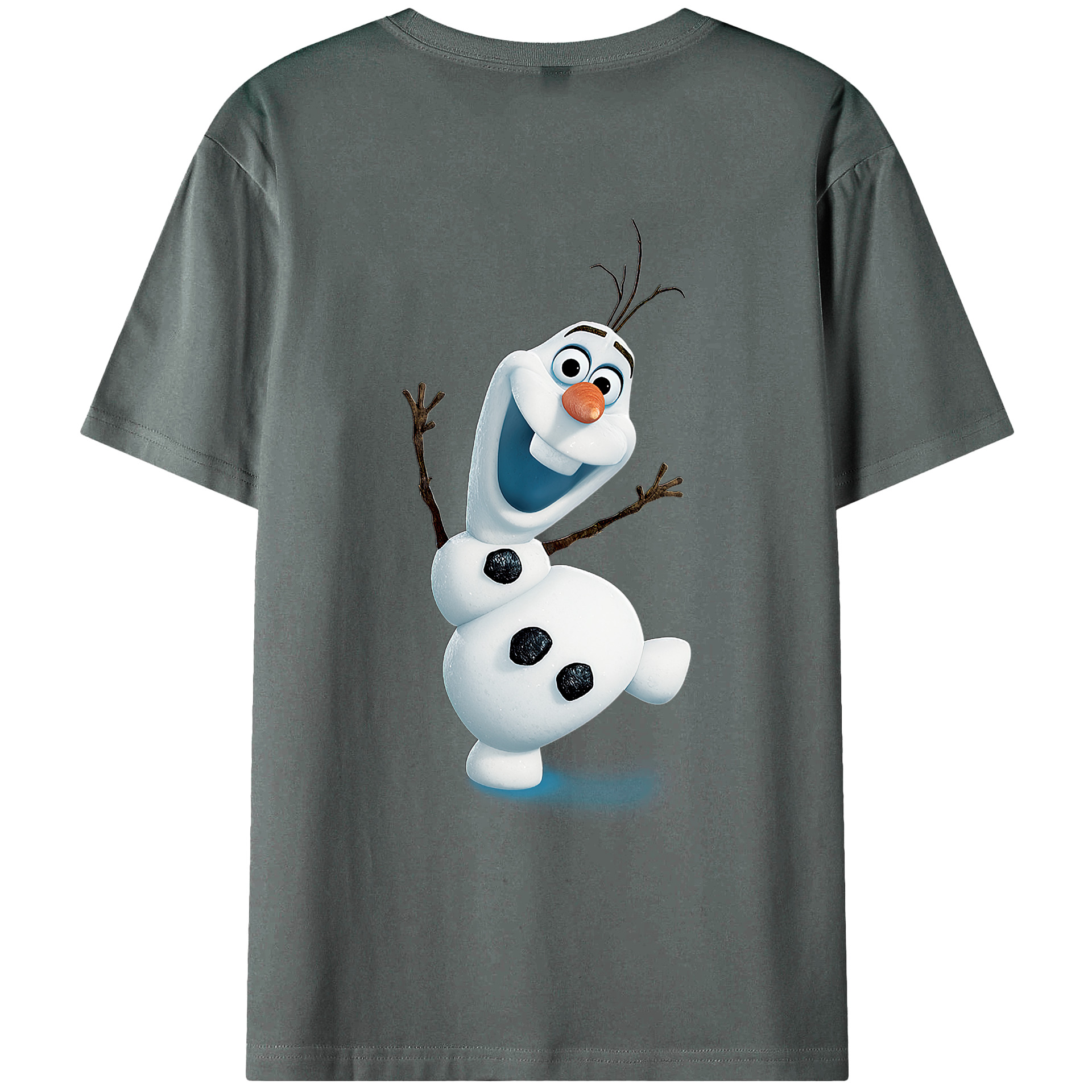 （画像用） アナと雪の女王 アンナ エルサ Frozen Anna Elsa 綿100％ メンズ半袖Tシャツ（バックプリント） 通気性